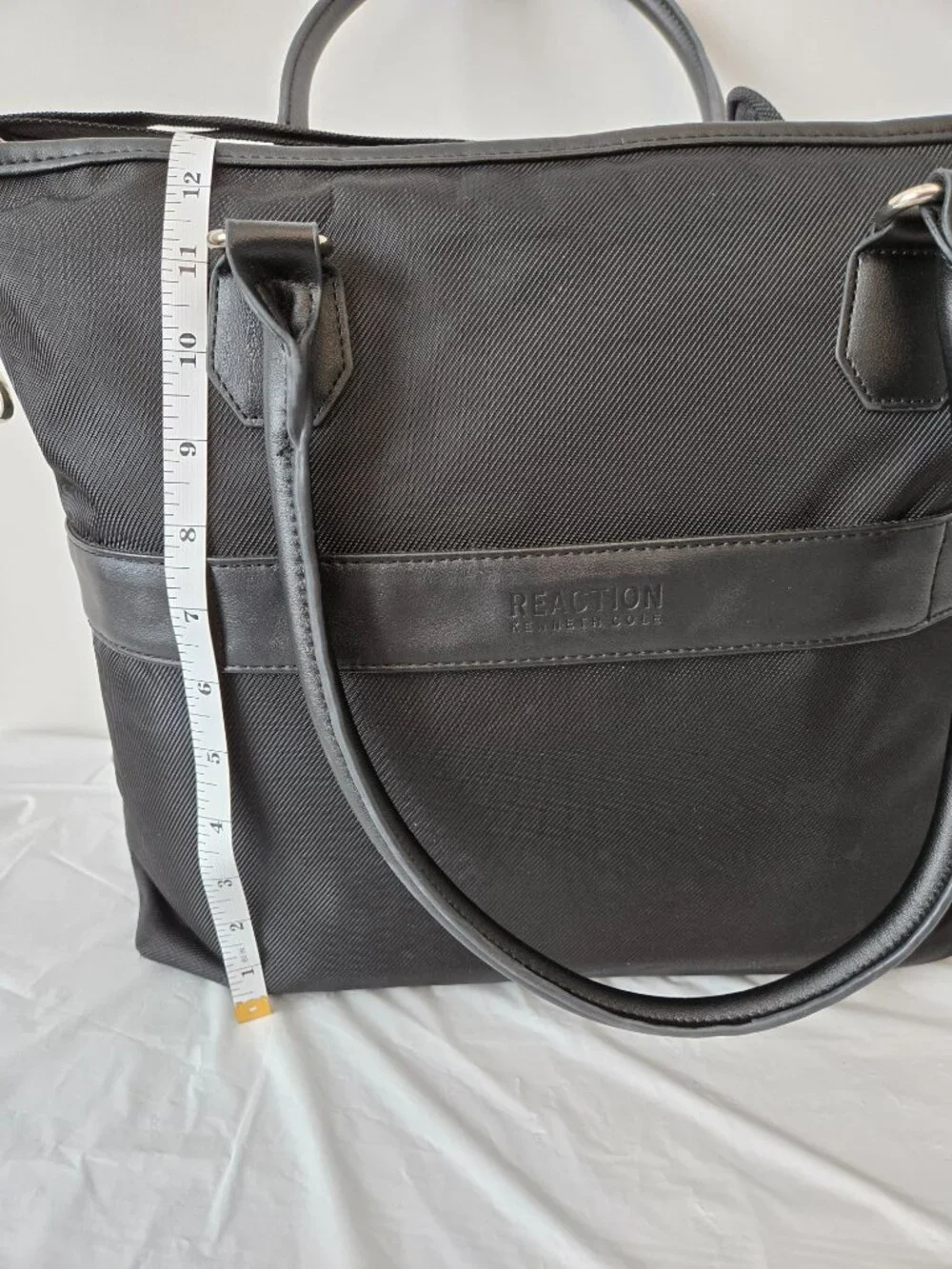 Reaction Kenneth Cole Black Laptop Bag Work Tote Briefcase Shoulder Strap Unisex